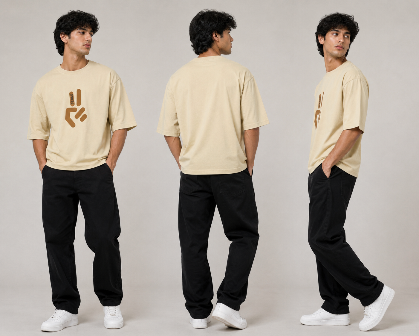 Men’s Round Neck Down Shoulder Jersey T-Shirt