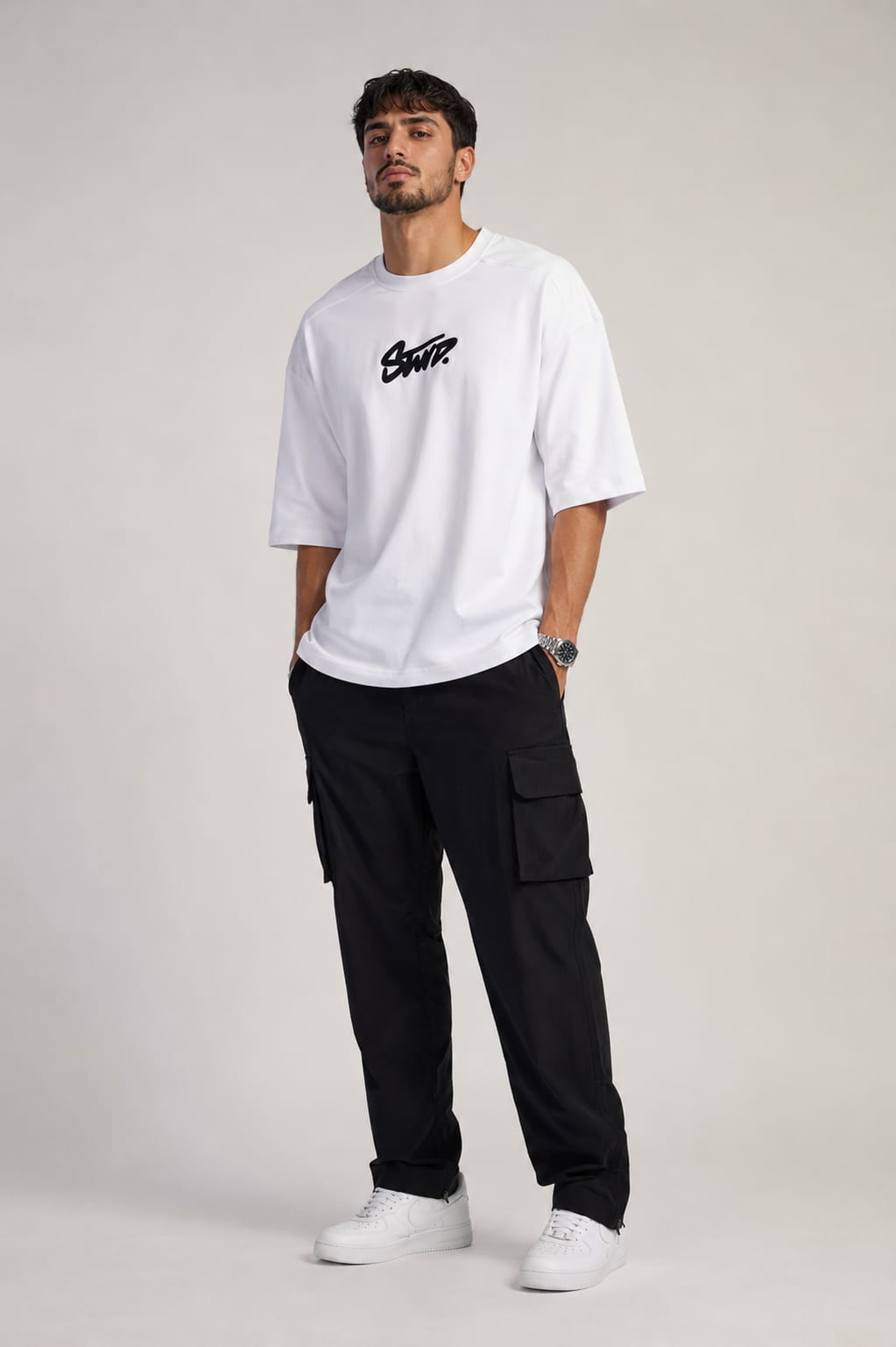 Men's Interlock Round Neck Down Shoulder Tees