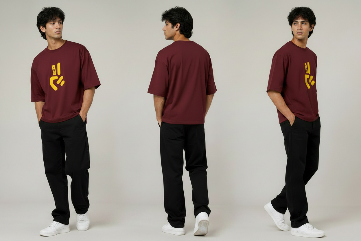 Men’s Round Neck Down Shoulder Jersey T-Shirt
