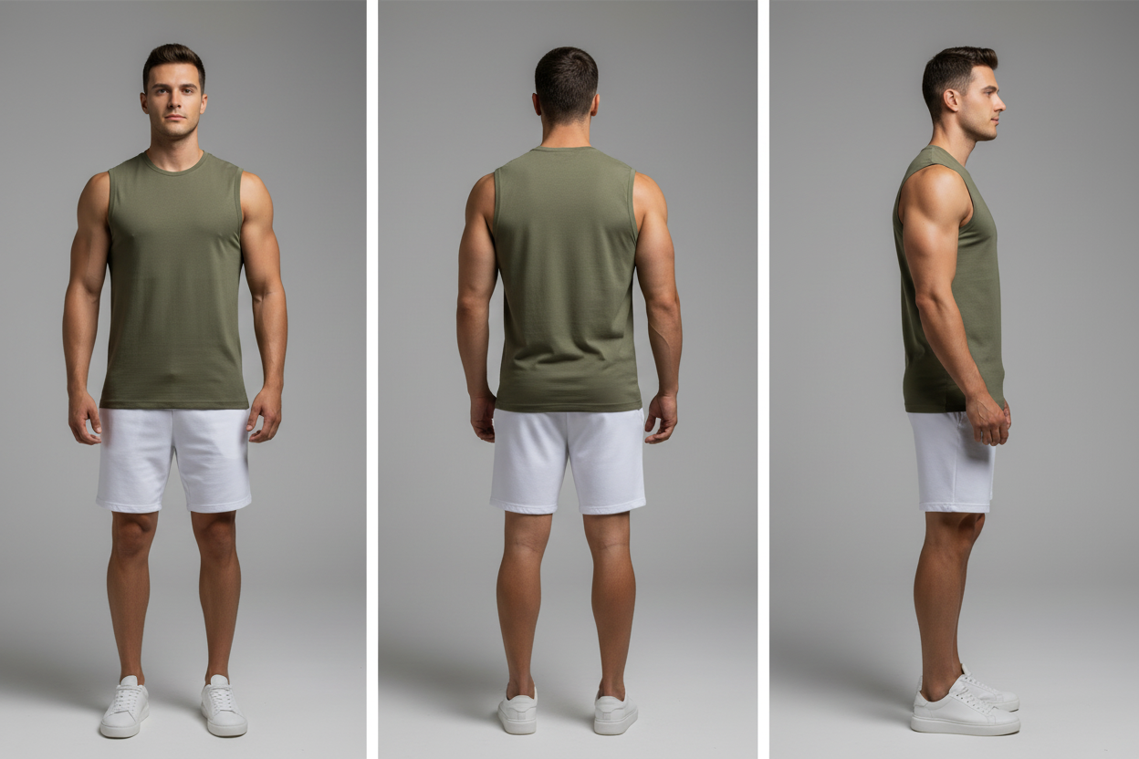 Men’s Poly Stretchable Dri-Fit Sleeveless T-shirts