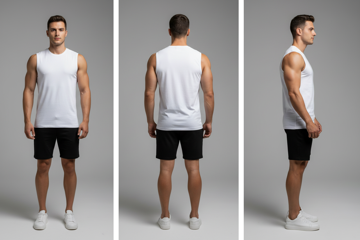 Men’s Poly Stretchable Dri-Fit Sleeveless T-shirts
